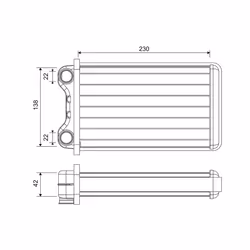 Échangeur de chaleur, chauffage habitacle VALEO 812255