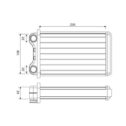 Échangeur de chaleur, chauffage habitacle VALEO 812255