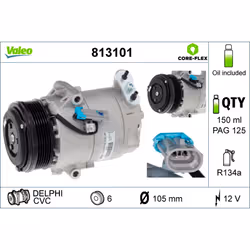 Compresseur de climatisation VALEO 813101 - Vue supplémentaire 5