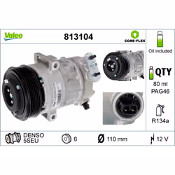 Compresseur de climatisation VALEO 813104 - Vue supplémentaire 5