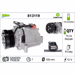 Compresseur de climatisation VALEO 813119 - Vue supplémentaire 5