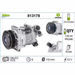 Compresseur de climatisation VALEO 813178 - Vue supplémentaire 5