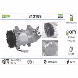 Compresseur de climatisation VALEO 813189 - Vue supplémentaire 5