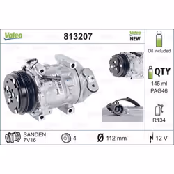 Compresseur de climatisation VALEO 813207 - Vue supplémentaire 5