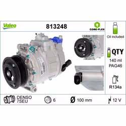 Compresseur de climatisation VALEO 813248