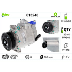 Compresseur de climatisation VALEO 813248