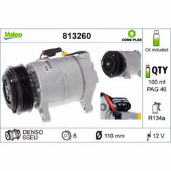 Compresseur de climatisation VALEO 813260