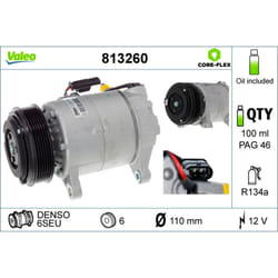 Compresseur de climatisation VALEO 813260