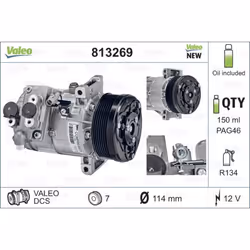 Compresseur de climatisation VALEO 813269 - Vue supplémentaire 5
