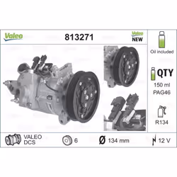 Compresseur de climatisation VALEO 813271 - Vue supplémentaire 5