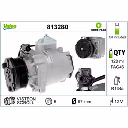 Compresseur de climatisation VALEO 813280 - Vue supplémentaire 5