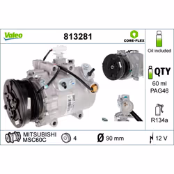Compresseur de climatisation VALEO 813281 - Vue supplémentaire 5