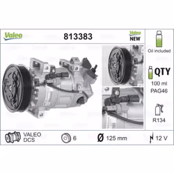 Compresseur de climatisation VALEO 813383 - Vue supplémentaire 5