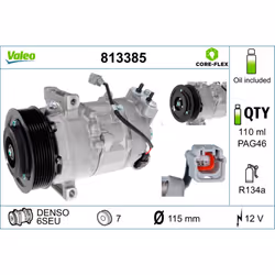 Compresseur de climatisation VALEO 813385 - Vue supplémentaire 5