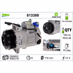 Compresseur de climatisation VALEO 813388 - Vue supplémentaire 5