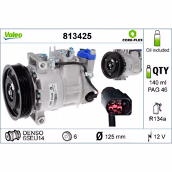 Compresseur de climatisation VALEO 813425 - Vue supplémentaire 5