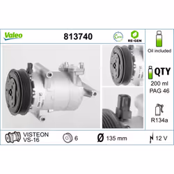 Compresseur de climatisation VALEO 813740 - Vue supplémentaire 5