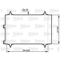Condenseur de climatisation - VALEO - 814080 - COND PSA Berlingo Xsara Picasso