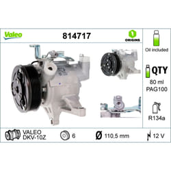 Compresseur de climatisation VALEO 814717