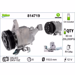 Compresseur de climatisation VALEO 814719 - Vue supplémentaire 5