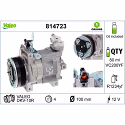 Compresseur de climatisation VALEO 814723 - Vue supplémentaire 5