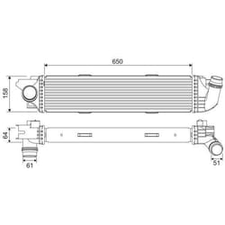Intercooler échangeur Renault trafic III - VALEO - 818299
