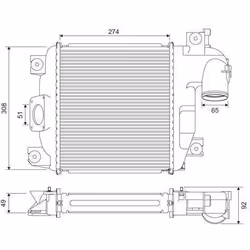 Intercooler échangeur Toyota hilux - VALEO - 818321