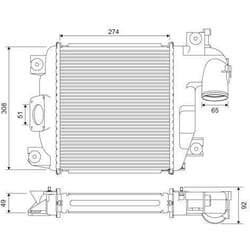 Intercooler échangeur Toyota hilux - VALEO - 818321