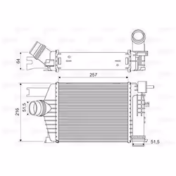 Intercooler échangeur Dacia duster - VALEO - 818343
