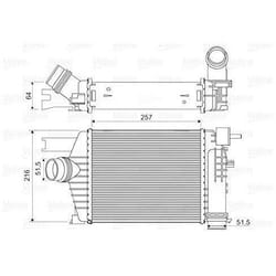 Intercooler échangeur Dacia duster - VALEO - 818343