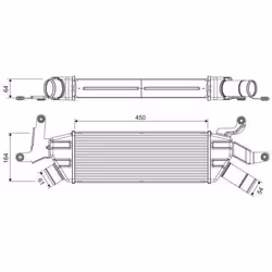 Intercooler échangeur psa c crosser 4007 - VALEO - 818370