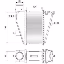 Intercooler échangeur Honda cIVic - VALEO - 818373