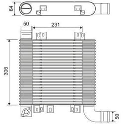 Intercooler échangeur Hyundai santa fe II - VALEO - 818398