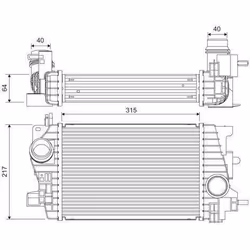 Intercooler échangeur Opel MercedesIVa b - VALEO - 818537