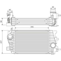 Intercooler échangeur Opel MercedesIVa b - VALEO - 818537