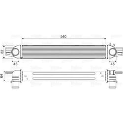 Intercooler échangeur Citroen nemo - VALEO - 818545