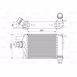 Intercooler échangeur Dacia dokker - VALEO - 818609