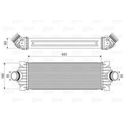 Intercooler échangeur transit tourneo - VALEO - 818644