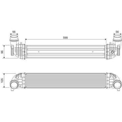 Intercooler échangeur Opel astra k - VALEO - 818690