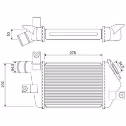 Intercooler échangeur Mitsubishi l200 pajero - VALEO - 818693