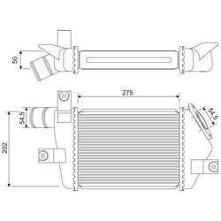 Intercooler échangeur Mitsubishi l200 pajero - VALEO - 818693