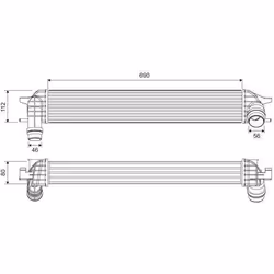 Intercooler échangeur Renault laguna III - VALEO - 818696