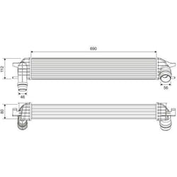Intercooler échangeur Renault laguna III - VALEO - 818696