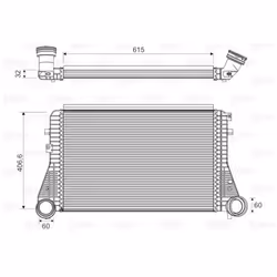Intercooler échangeur Audi A3 (2003>) 1.8 tfsi - VALEO - 818795