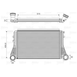 Intercooler échangeur Audi A3 (2003>) 1.8 tfsi - VALEO - 818795