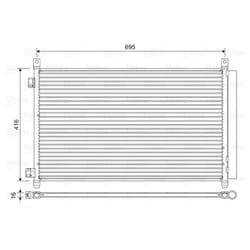 Condenseur, climatisation VALEO 822611
