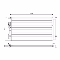 Condenseur, climatisation VALEO 822614