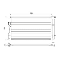 Condenseur, climatisation VALEO 822614