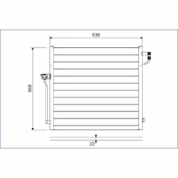 Condenseur, climatisation VALEO 822623