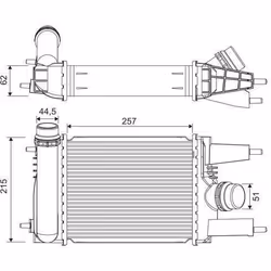 Intercooler échangeur Nissan juke - VALEO - 822916